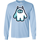 T-Shirts Light Blue / S Kawaii Cute Yeti Men's Long Sleeve T-Shirt