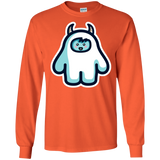 T-Shirts Orange / S Kawaii Cute Yeti Men's Long Sleeve T-Shirt