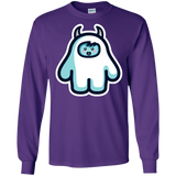 T-Shirts Purple / S Kawaii Cute Yeti Men's Long Sleeve T-Shirt