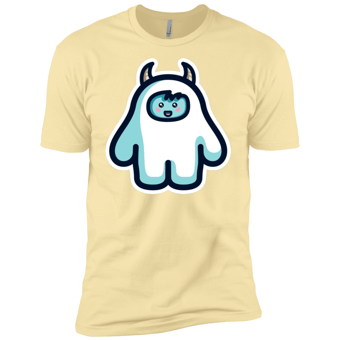 T-Shirts Banana Cream / X-Small Kawaii Cute Yeti Men's Premium T-Shirt