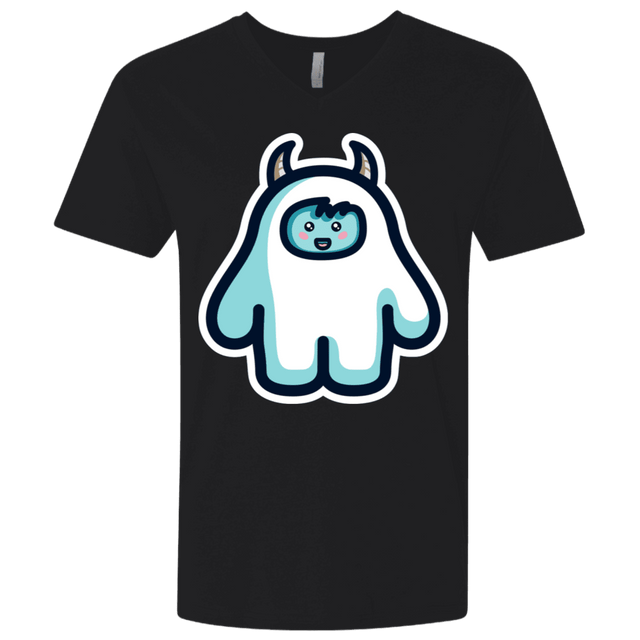 T-Shirts Black / X-Small Kawaii Cute Yeti Men's Premium V-Neck