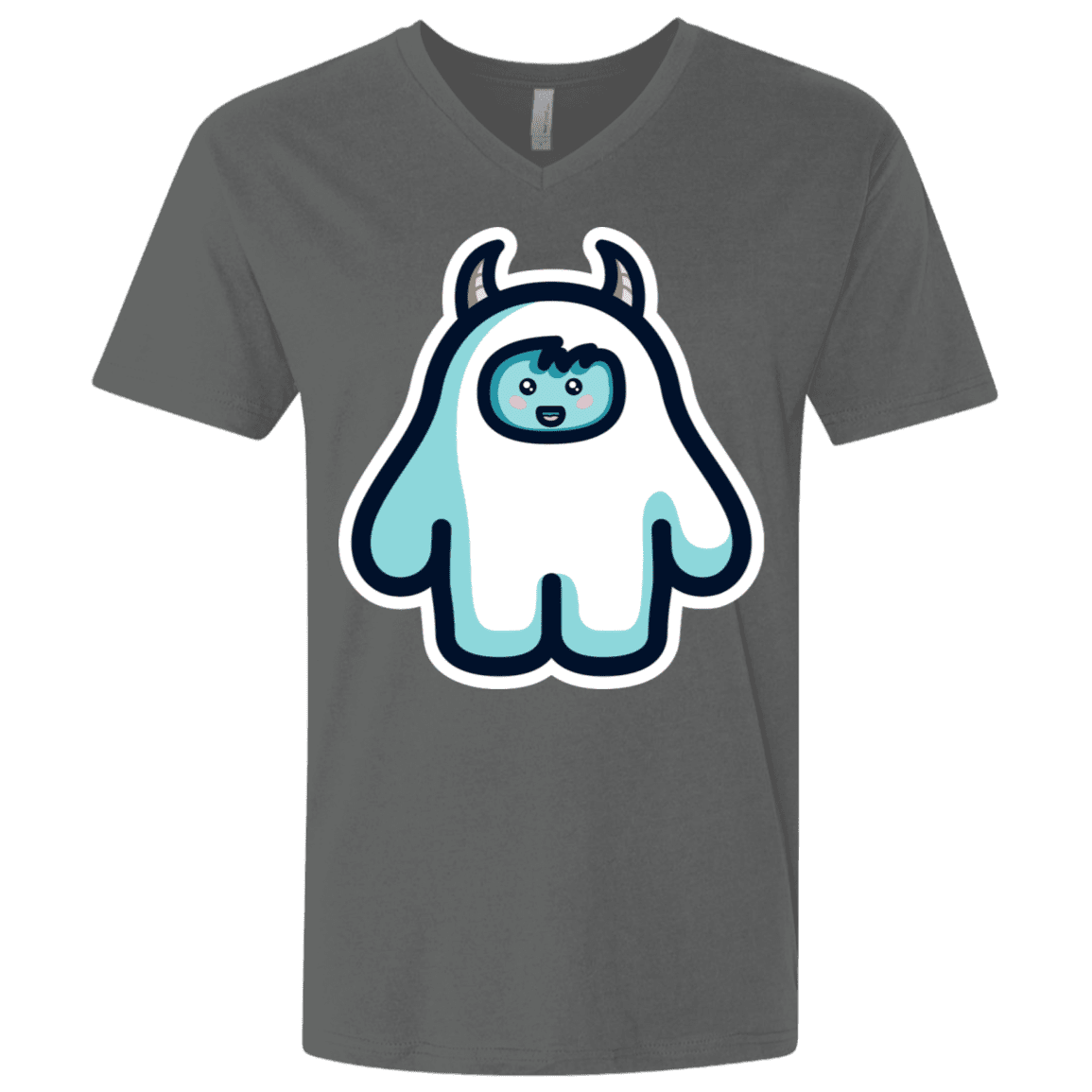 T-Shirts Heavy Metal / X-Small Kawaii Cute Yeti Men's Premium V-Neck