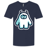 T-Shirts Midnight Navy / X-Small Kawaii Cute Yeti Men's Premium V-Neck