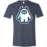 T-Shirts Heather Navy / S Kawaii Cute Yeti Men's Semi-Fitted Softstyle