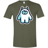 T-Shirts Military Green / S Kawaii Cute Yeti Men's Semi-Fitted Softstyle