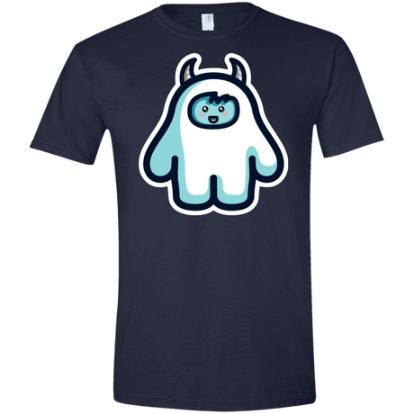 T-Shirts Navy / X-Small Kawaii Cute Yeti Men's Semi-Fitted Softstyle
