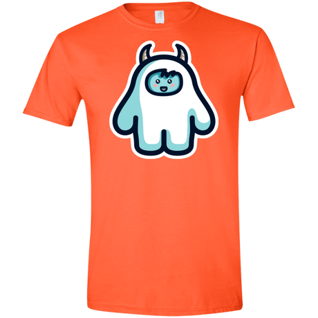 T-Shirts Orange / S Kawaii Cute Yeti Men's Semi-Fitted Softstyle