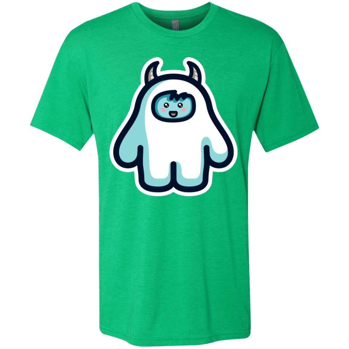 T-Shirts Envy / S Kawaii Cute Yeti Men's Triblend T-Shirt