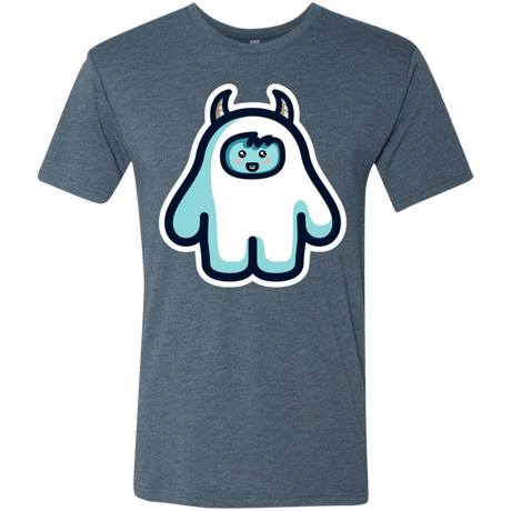 T-Shirts Indigo / S Kawaii Cute Yeti Men's Triblend T-Shirt
