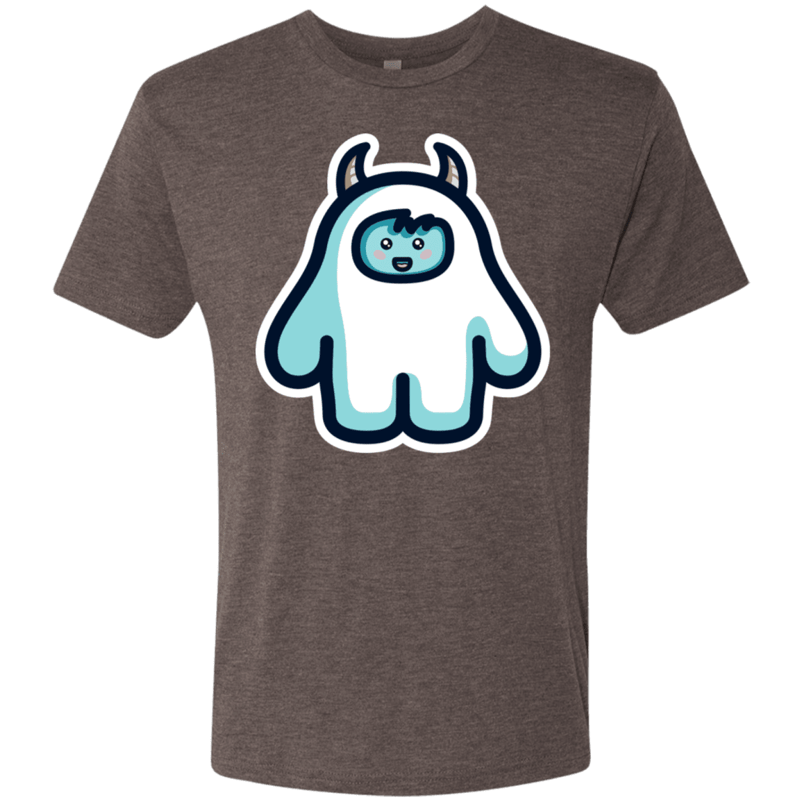 T-Shirts Macchiato / S Kawaii Cute Yeti Men's Triblend T-Shirt