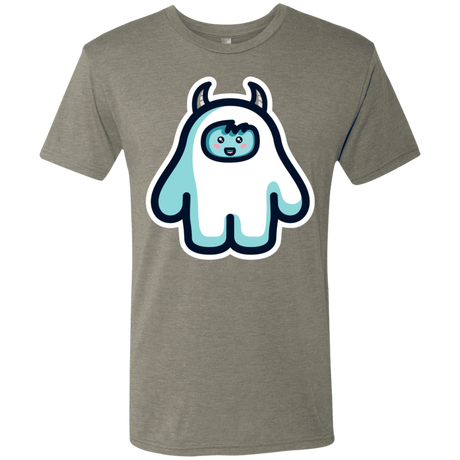 T-Shirts Venetian Grey / S Kawaii Cute Yeti Men's Triblend T-Shirt