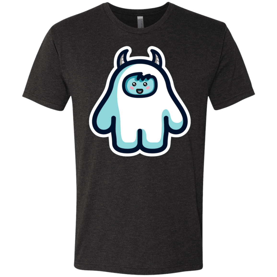 T-Shirts Vintage Black / S Kawaii Cute Yeti Men's Triblend T-Shirt