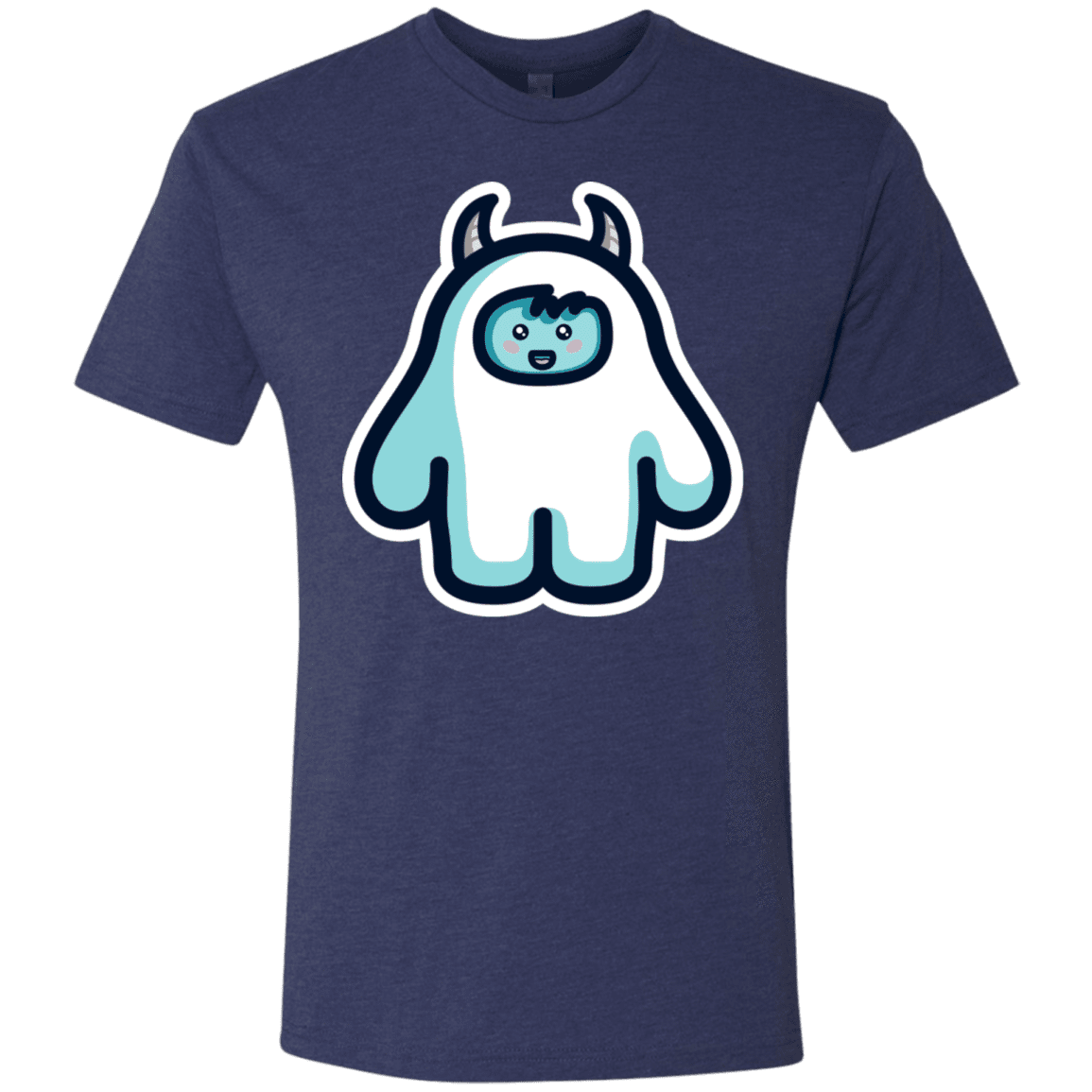 T-Shirts Vintage Navy / S Kawaii Cute Yeti Men's Triblend T-Shirt