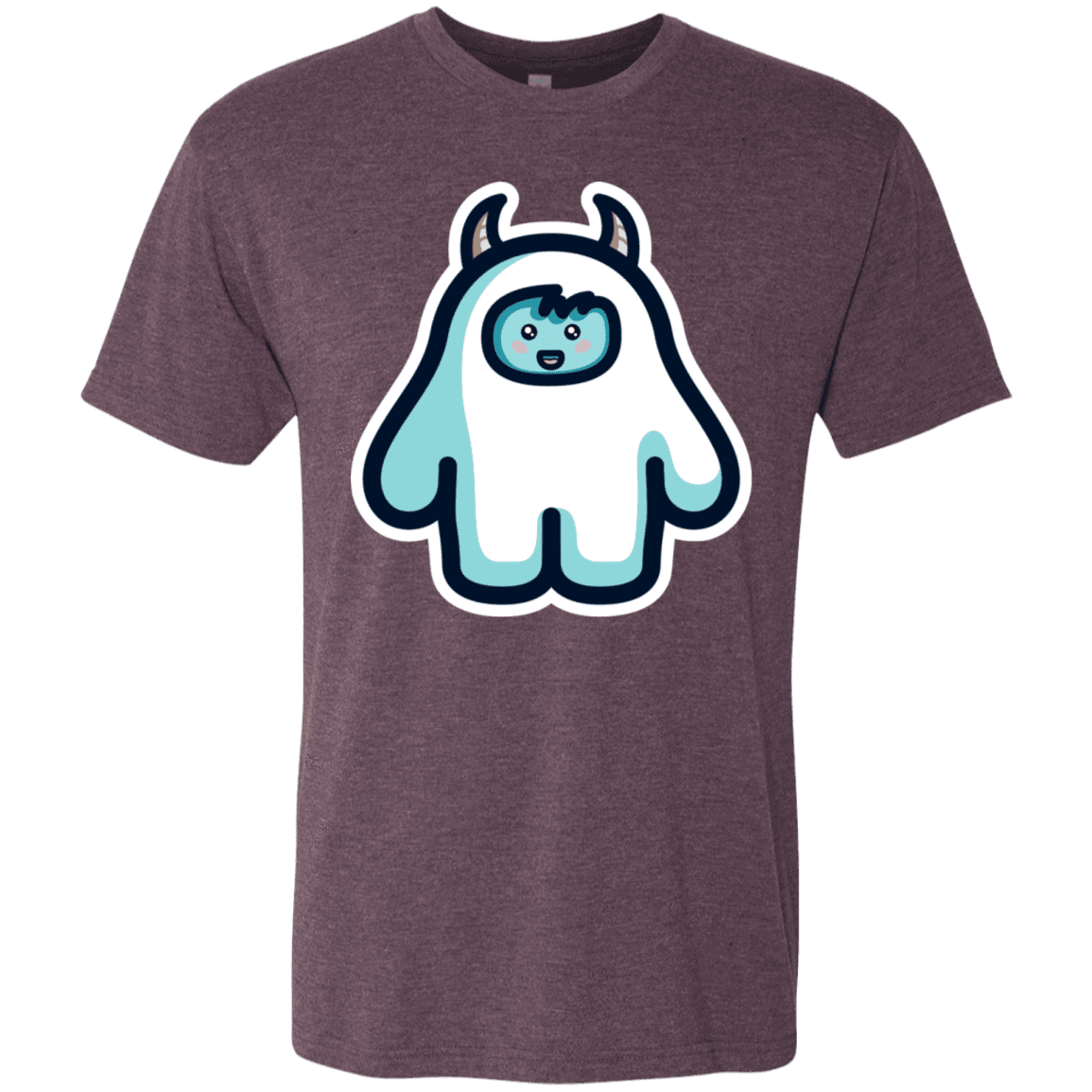 T-Shirts Vintage Purple / S Kawaii Cute Yeti Men's Triblend T-Shirt