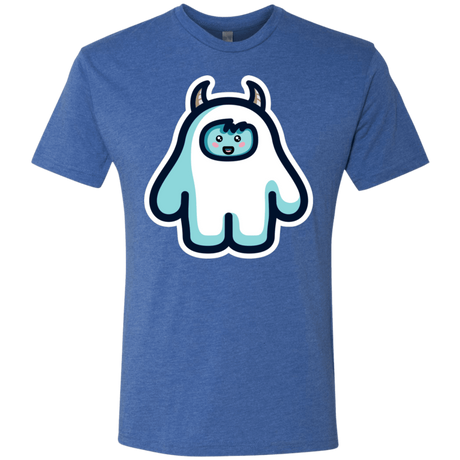 T-Shirts Vintage Royal / S Kawaii Cute Yeti Men's Triblend T-Shirt