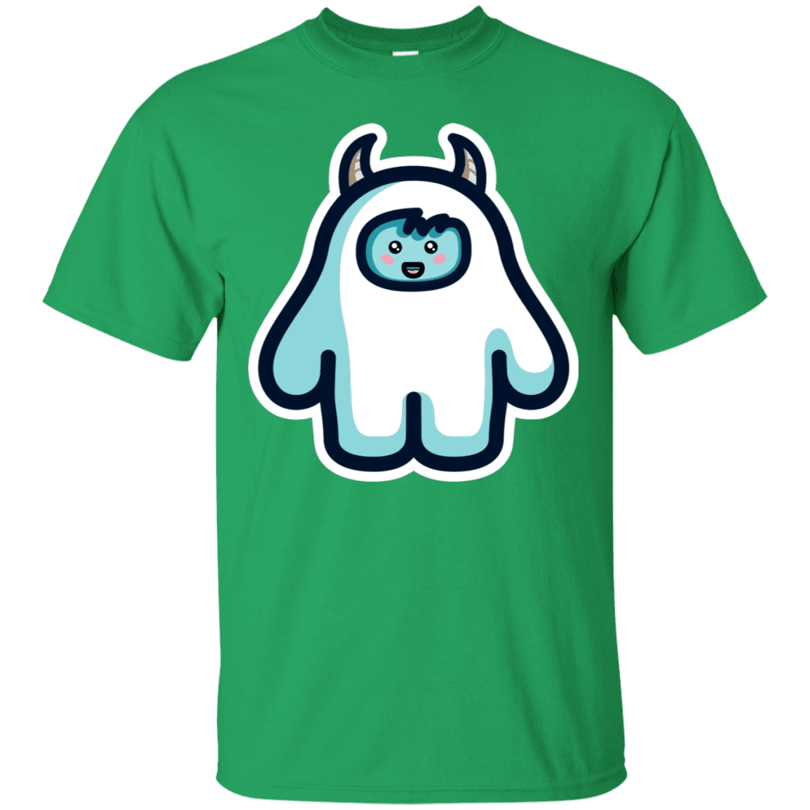 T-Shirts Irish Green / S Kawaii Cute Yeti T-Shirt