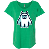 T-Shirts Envy / X-Small Kawaii Cute Yeti Triblend Dolman Sleeve