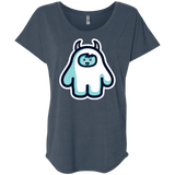 T-Shirts Indigo / X-Small Kawaii Cute Yeti Triblend Dolman Sleeve