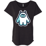 T-Shirts Vintage Black / X-Small Kawaii Cute Yeti Triblend Dolman Sleeve