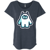 T-Shirts Vintage Navy / X-Small Kawaii Cute Yeti Triblend Dolman Sleeve