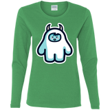 T-Shirts Irish Green / S Kawaii Cute Yeti Women's Long Sleeve T-Shirt