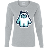 T-Shirts Sport Grey / S Kawaii Cute Yeti Women's Long Sleeve T-Shirt