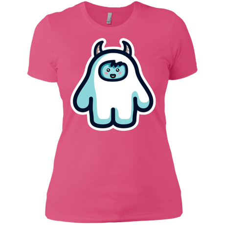 T-Shirts Hot Pink / X-Small Kawaii Cute Yeti Women's Premium T-Shirt