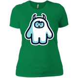 T-Shirts Kelly Green / X-Small Kawaii Cute Yeti Women's Premium T-Shirt
