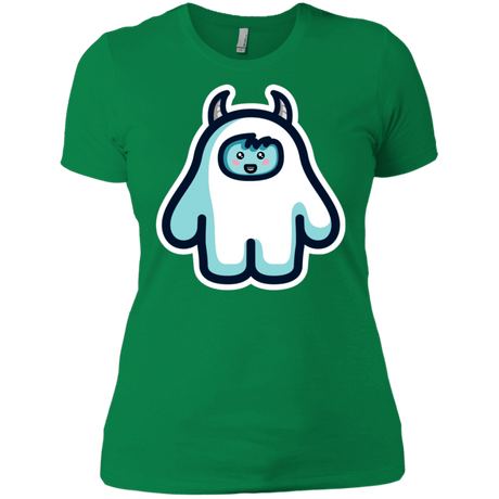 T-Shirts Kelly Green / X-Small Kawaii Cute Yeti Women's Premium T-Shirt