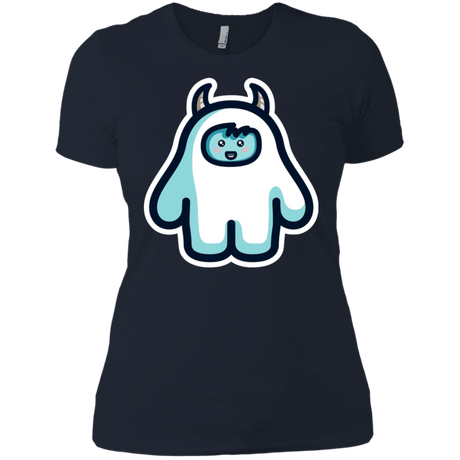 T-Shirts Midnight Navy / X-Small Kawaii Cute Yeti Women's Premium T-Shirt