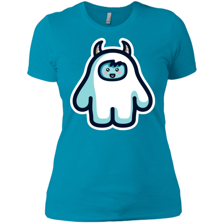 T-Shirts Turquoise / X-Small Kawaii Cute Yeti Women's Premium T-Shirt