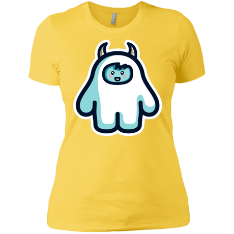 T-Shirts Vibrant Yellow / X-Small Kawaii Cute Yeti Women's Premium T-Shirt
