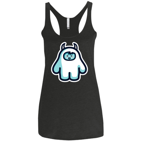T-Shirts Vintage Black / X-Small Kawaii Cute Yeti Women's Triblend Racerback Tank