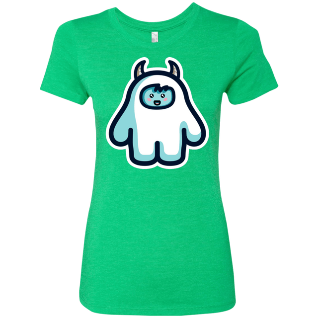 T-Shirts Envy / S Kawaii Cute Yeti Women's Triblend T-Shirt