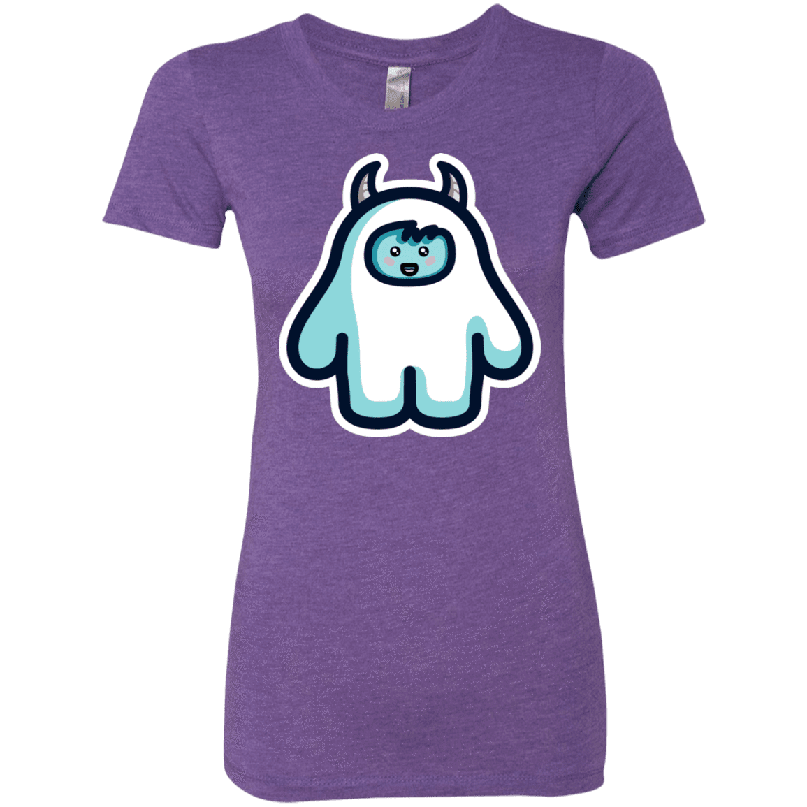 T-Shirts Purple Rush / S Kawaii Cute Yeti Women's Triblend T-Shirt
