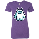 T-Shirts Purple Rush / S Kawaii Cute Yeti Women's Triblend T-Shirt