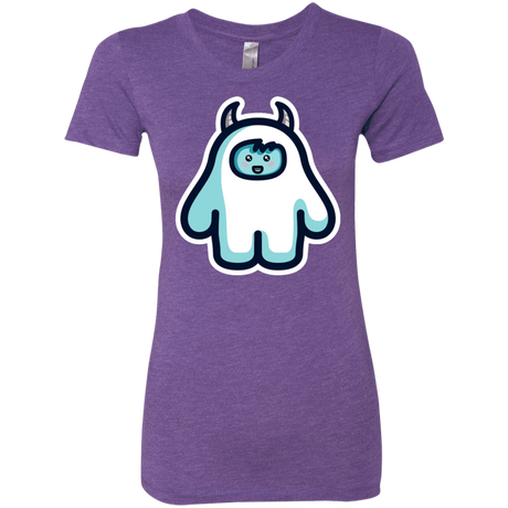 T-Shirts Purple Rush / S Kawaii Cute Yeti Women's Triblend T-Shirt