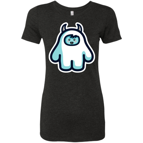 T-Shirts Vintage Black / S Kawaii Cute Yeti Women's Triblend T-Shirt