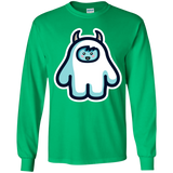 T-Shirts Irish Green / YS Kawaii Cute Yeti Youth Long Sleeve T-Shirt