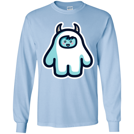 T-Shirts Light Blue / YS Kawaii Cute Yeti Youth Long Sleeve T-Shirt