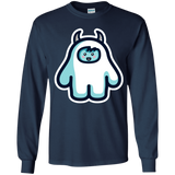 T-Shirts Navy / YS Kawaii Cute Yeti Youth Long Sleeve T-Shirt