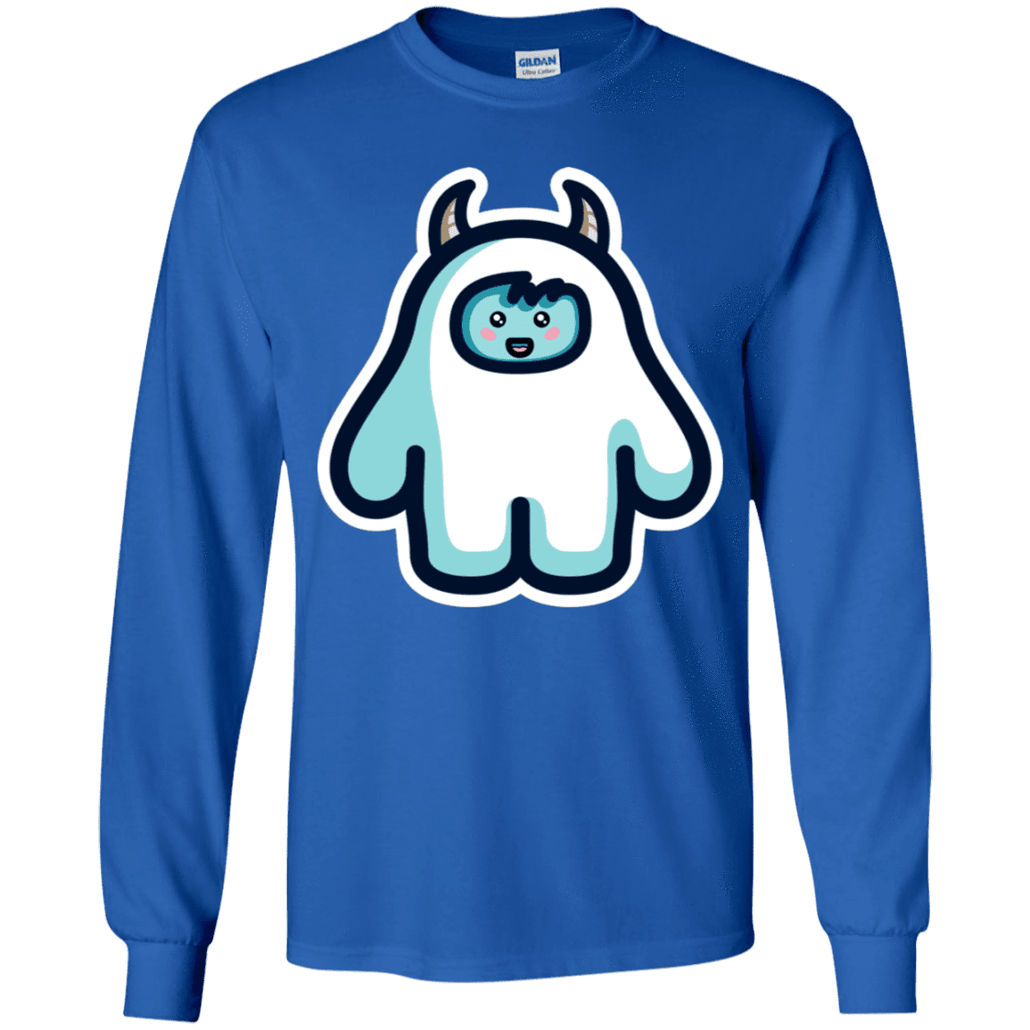 T-Shirts Royal / YS Kawaii Cute Yeti Youth Long Sleeve T-Shirt