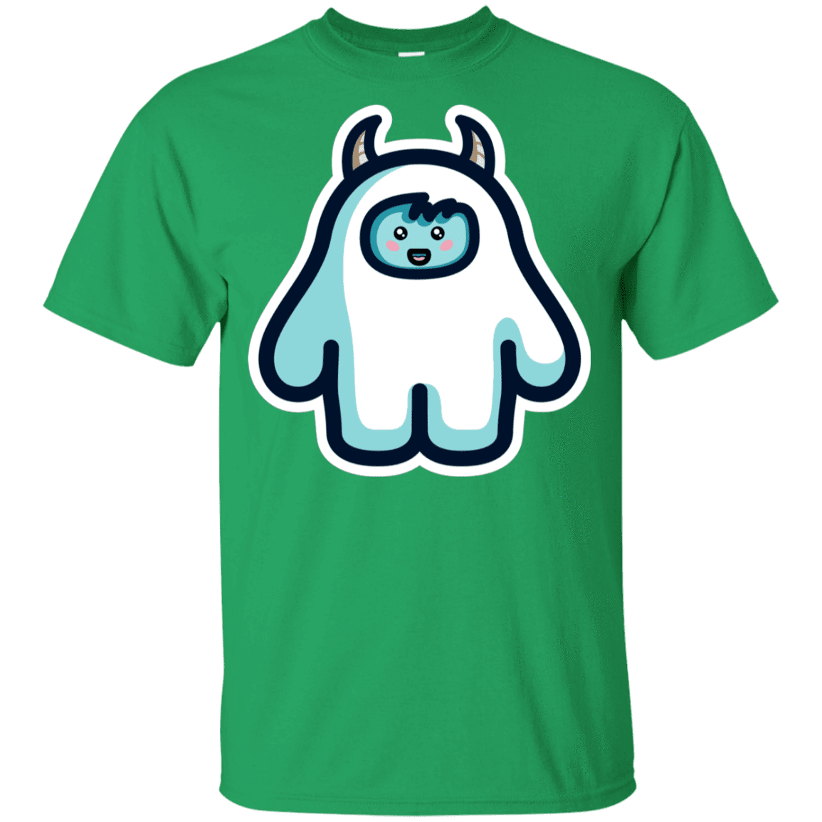 T-Shirts Irish Green / YXS Kawaii Cute Yeti Youth T-Shirt