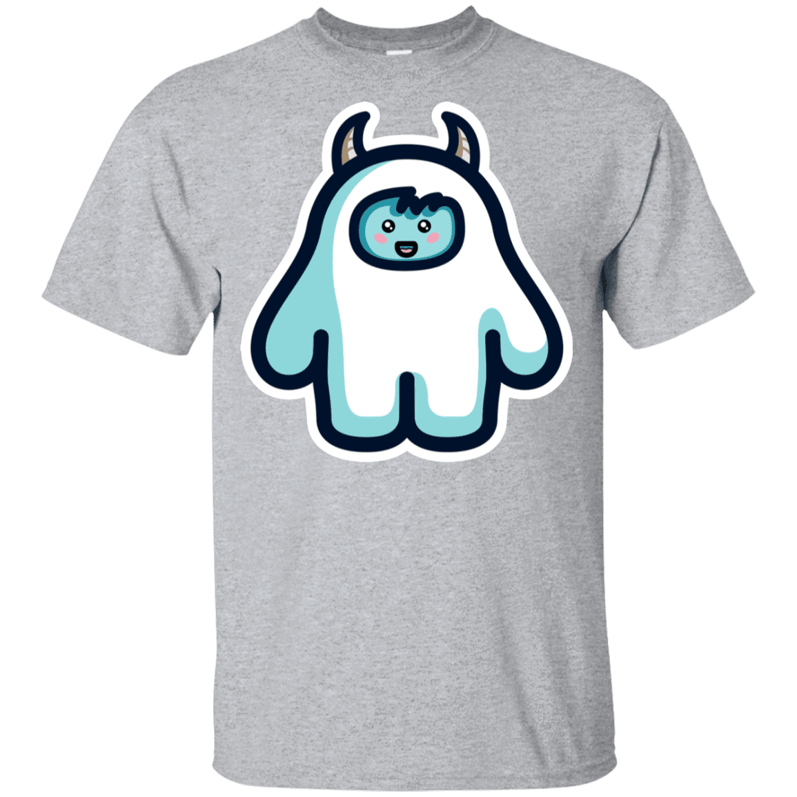 T-Shirts Sport Grey / YXS Kawaii Cute Yeti Youth T-Shirt