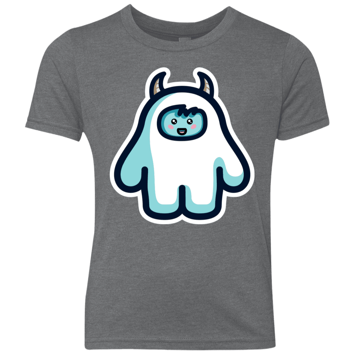 T-Shirts Premium Heather / YXS Kawaii Cute Yeti Youth Triblend T-Shirt