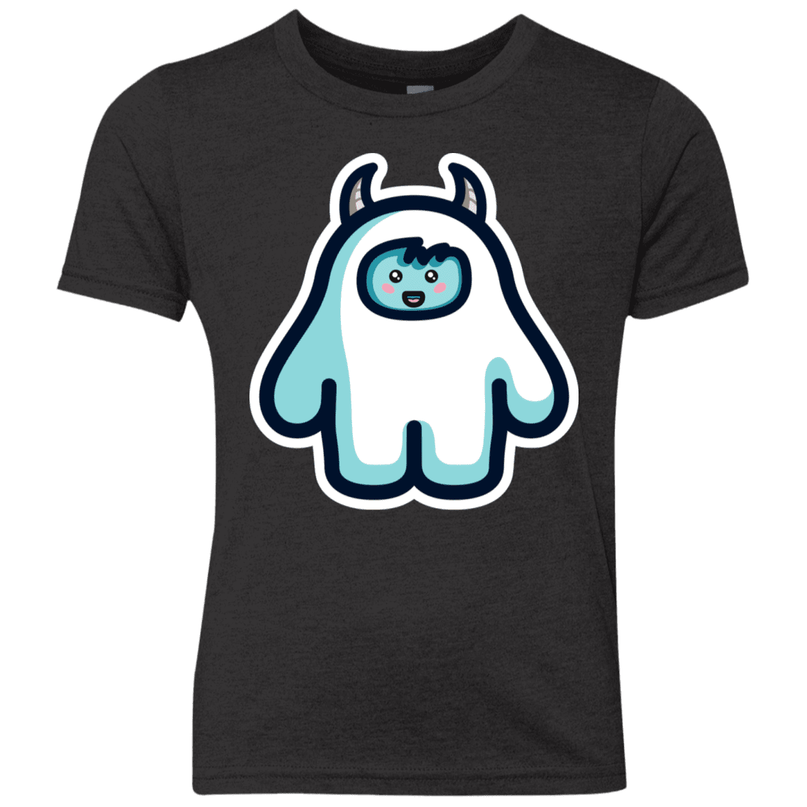 T-Shirts Vintage Black / YXS Kawaii Cute Yeti Youth Triblend T-Shirt
