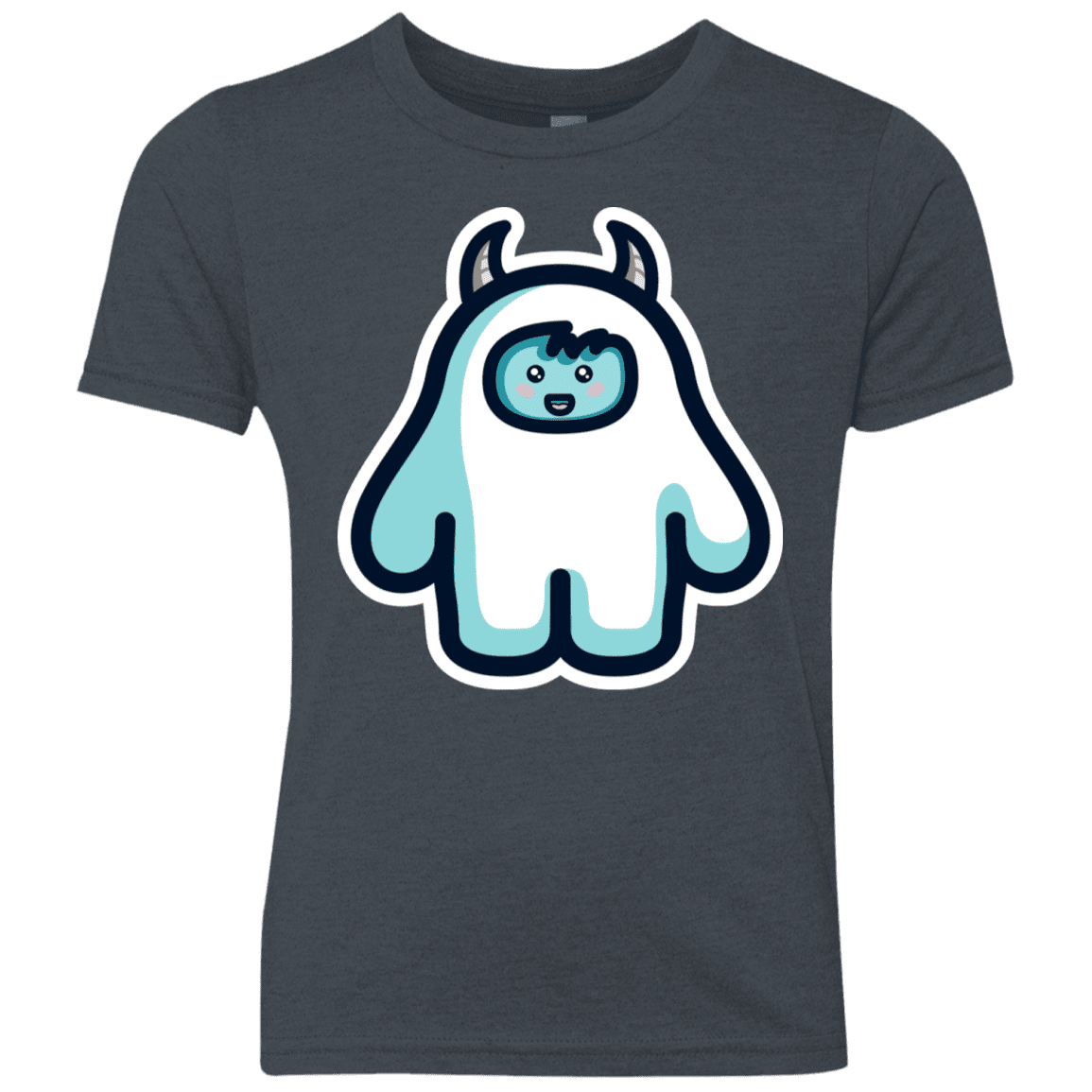 T-Shirts Vintage Navy / YXS Kawaii Cute Yeti Youth Triblend T-Shirt