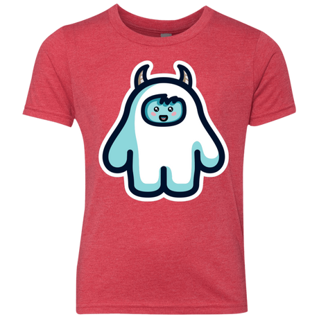 T-Shirts Vintage Red / YXS Kawaii Cute Yeti Youth Triblend T-Shirt