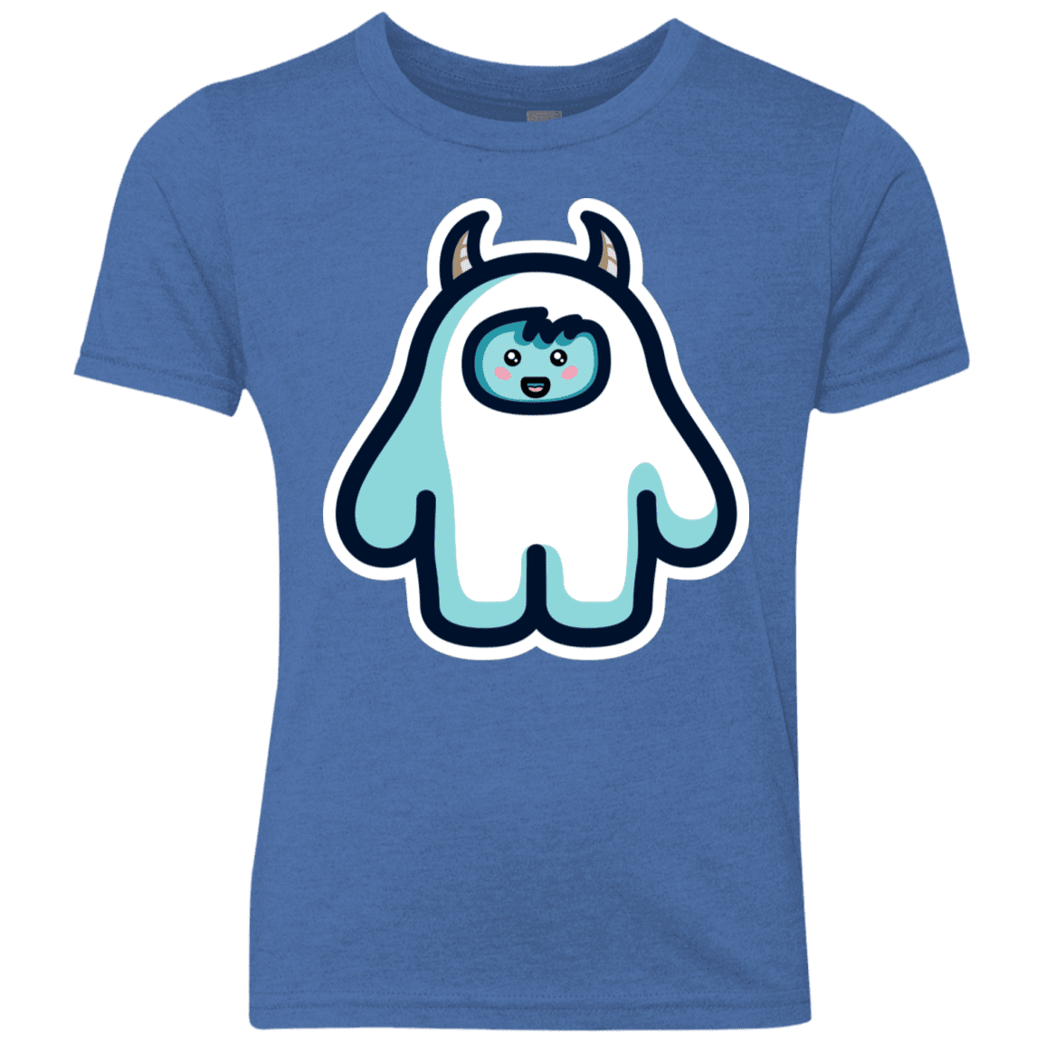 T-Shirts Vintage Royal / YXS Kawaii Cute Yeti Youth Triblend T-Shirt