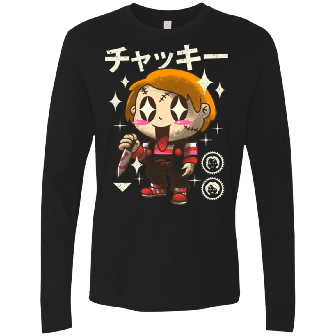 T-Shirts Black / Small Kawaii Doll Men's Premium Long Sleeve